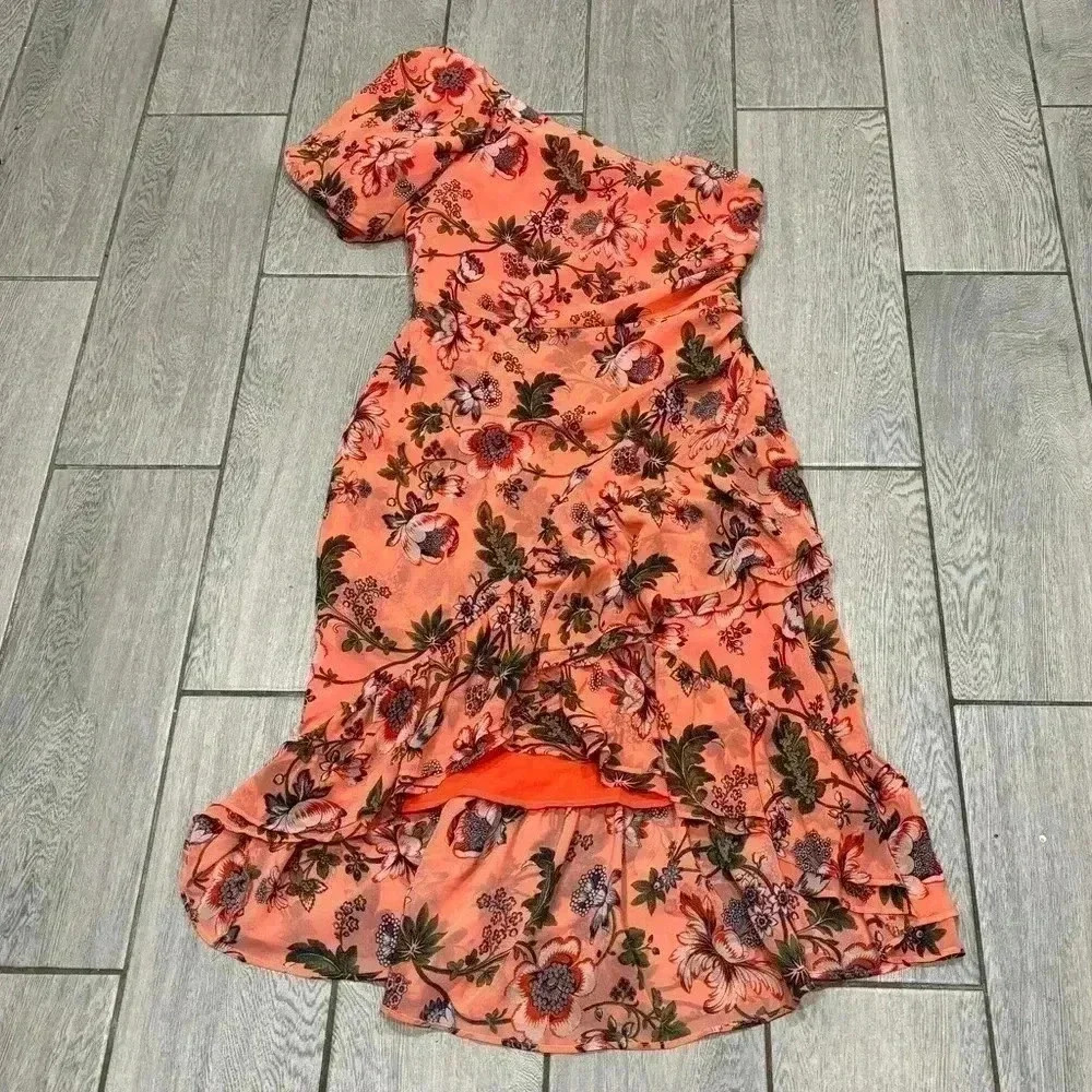 CHELSEA28 Floral One-Shoulder High-Low Dress Size Medium - Picture 2 of 8